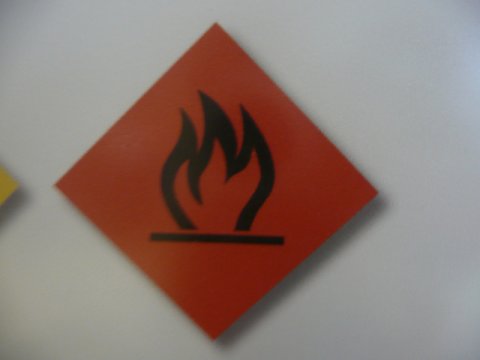 Gefahrenschild Feuer