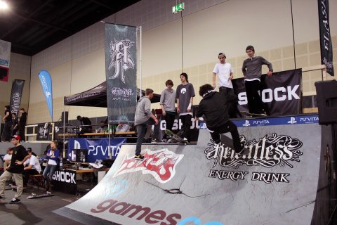 Skater auf einer Rampe auf der Passion in Bremen
