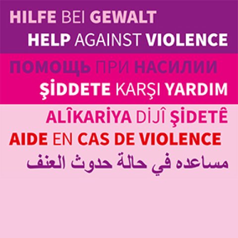 Das Logo zum Telefon "Hilfe bei Gewalt"; Quelle: ZGF Bremen