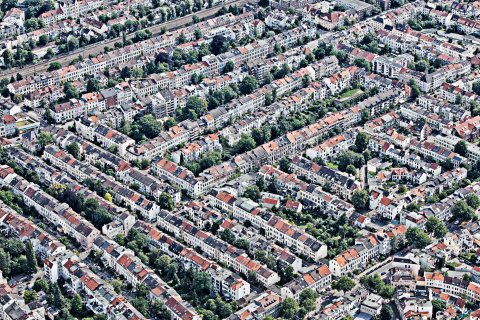 Ansicht auf Bremen aus der Luftperspektive