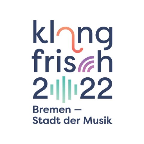 Logo Themenjahr klangfrisch 2022. Bremen - Stadt der Musik