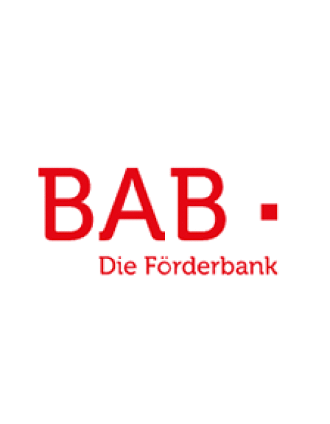 Logo mit Schriftzug: BAB - Die Förderbank