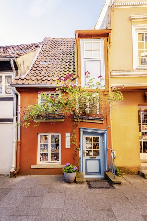 Buntes Häuschen im Schnoorviertel. 