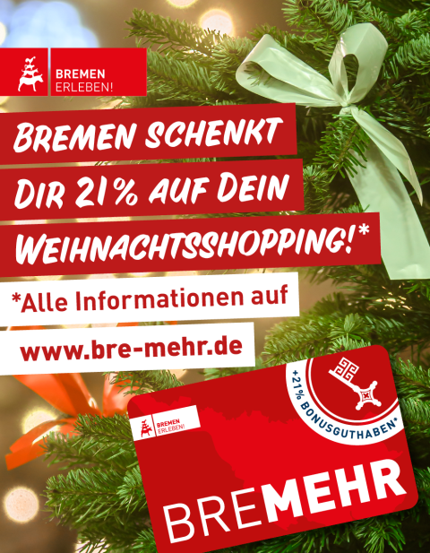 Werbeplatzierung für den BreMehr der City Initiative Bremen