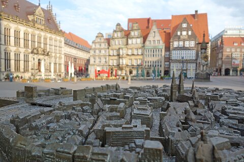 Tastmodell der Bremer Altstadt