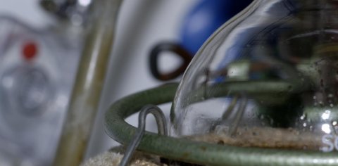 Ein Laborgegenstand aus Glas