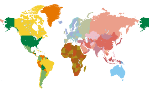 Die Welt als Karte dargestellt