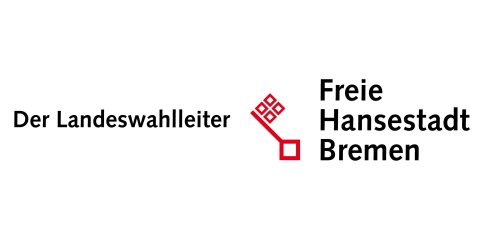 Ein roter Bremer Schlüssel auf weißer Schrift