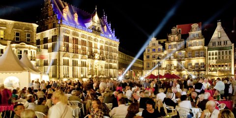 Eröffnung des Musikfestes auf dem Bremer Marktplatz