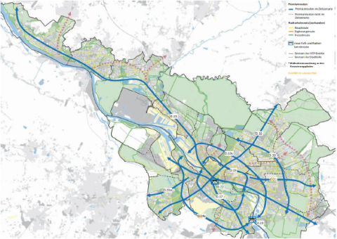 Premiumrouten Radverkehr Machbarkeitsstudie SKUMS 2017 - Übersichtskarte
