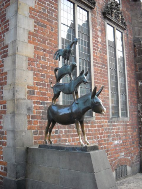 Stadtmusikanten, Bronzeskulptur