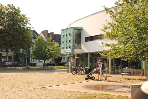 Die Stadtbibliothek West in Gröpelingen (Quelle: WFB/bremen.online).