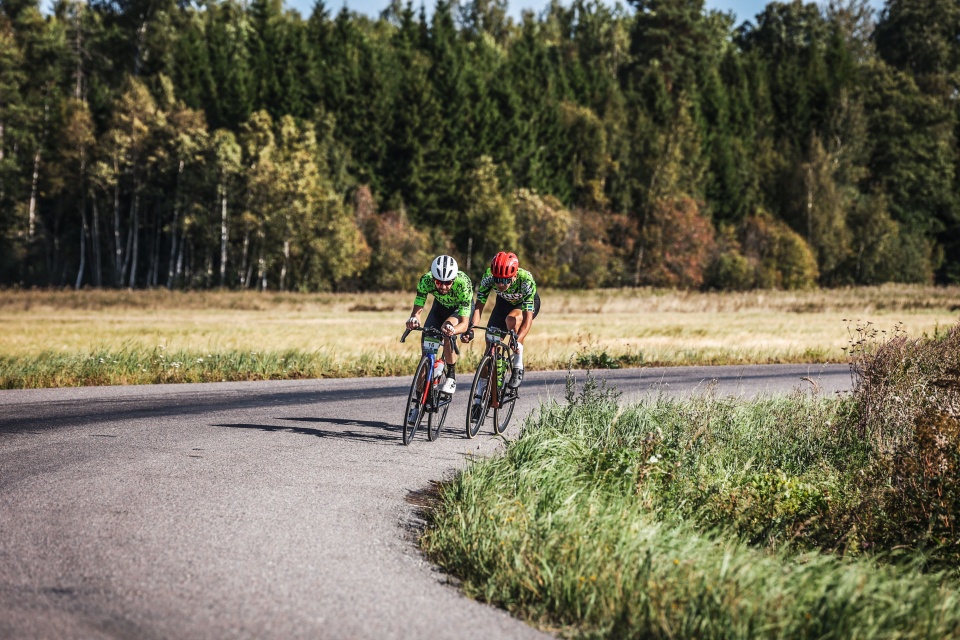 Radfahrer bei einem GFNY Radrennen