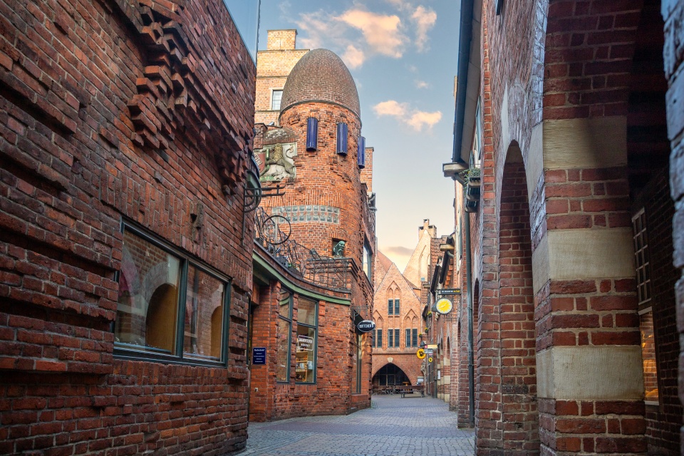 Blick in die historische Böttcherstraße in Bremen