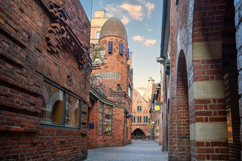 Die historischen Gebäude in der Bremer Böttcherstraße.