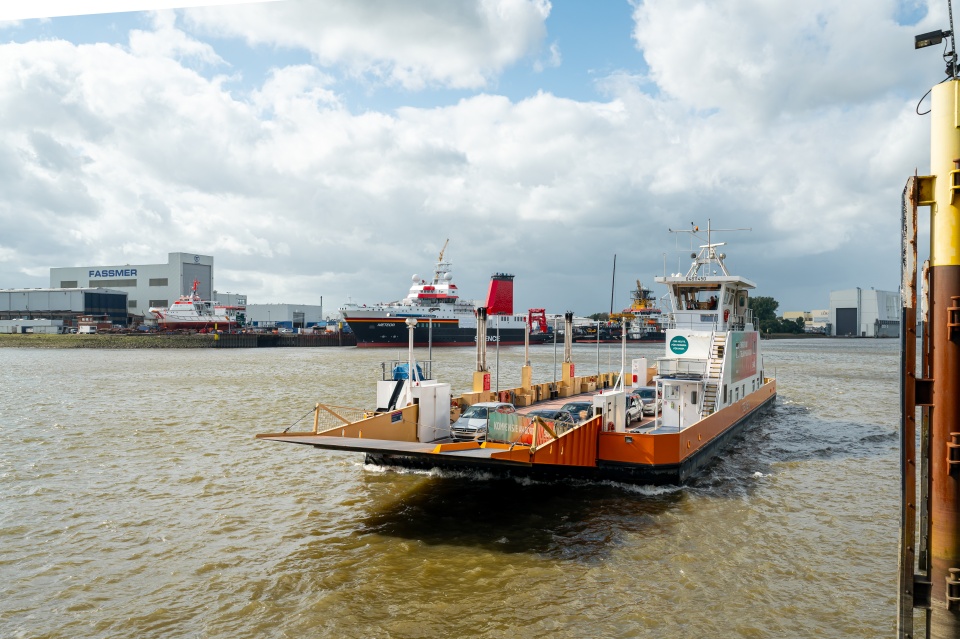 Fähre auf der Weser in Blumenthal.