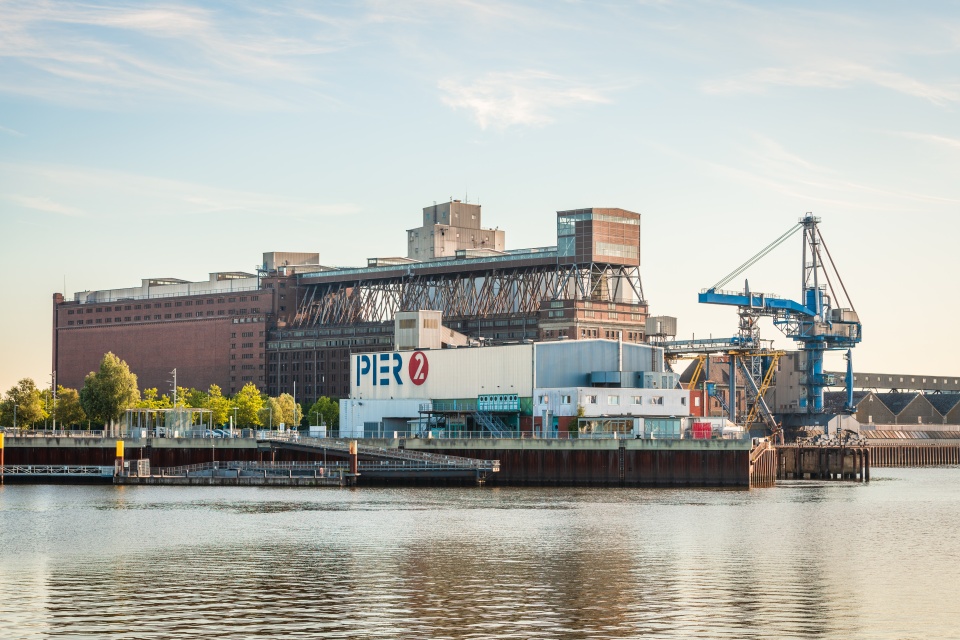 Pier 2 with the industry in the background.
