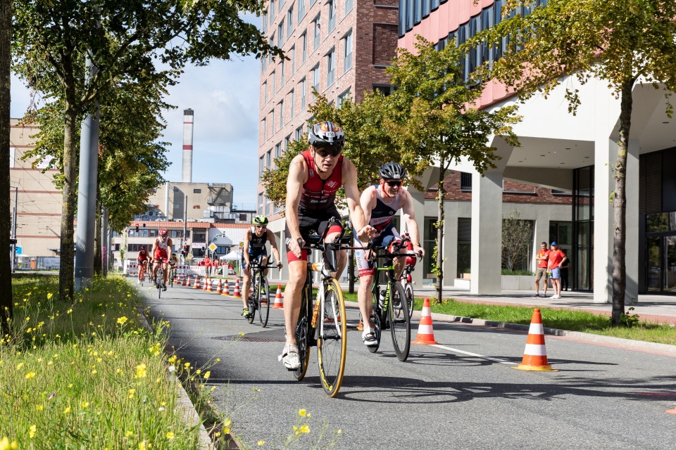 Radfahrer auf Rennrädern