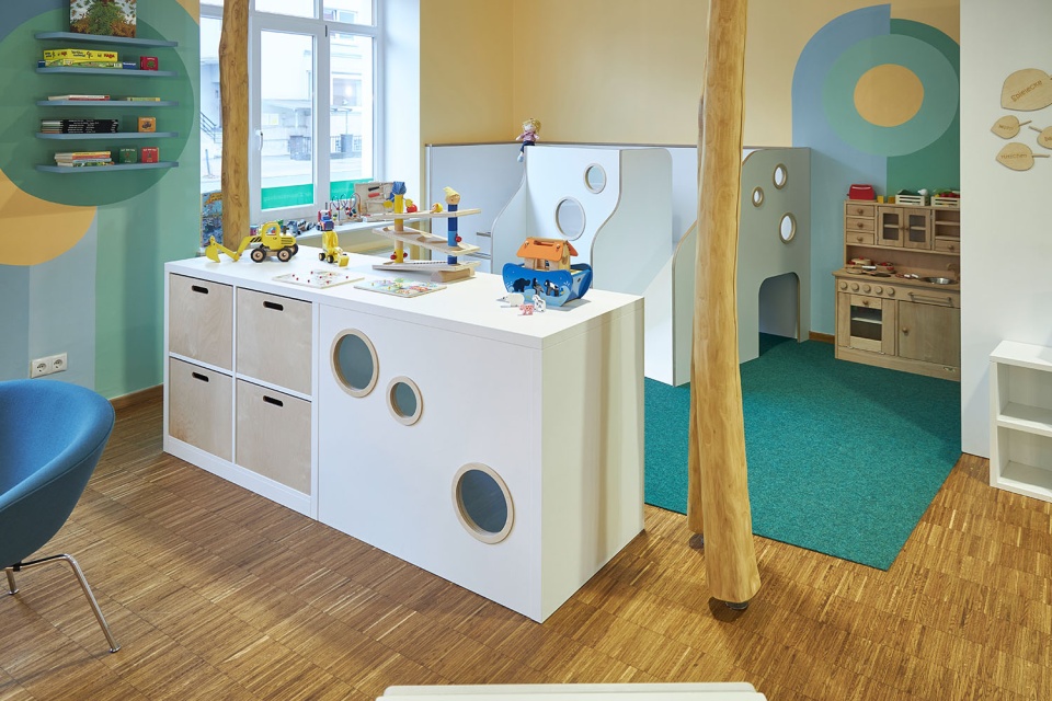 Spielecke im KiDoZ, dem Familiencafé im SOS-Kinderdorf-Zentrum in Bremen.