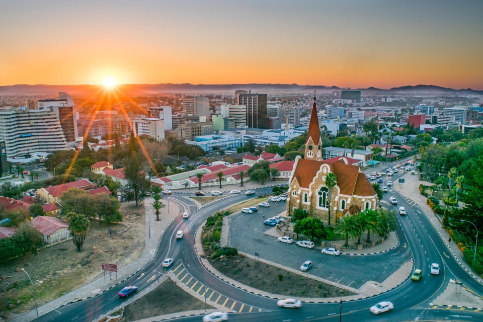 Eine Ansicht auf die Partnerstadt Windhoek